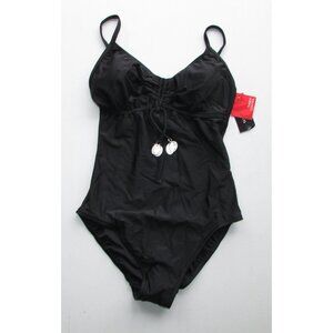 Style & Co Black Beaded 1 Piece Swimsuit - Sz 8 - NEW